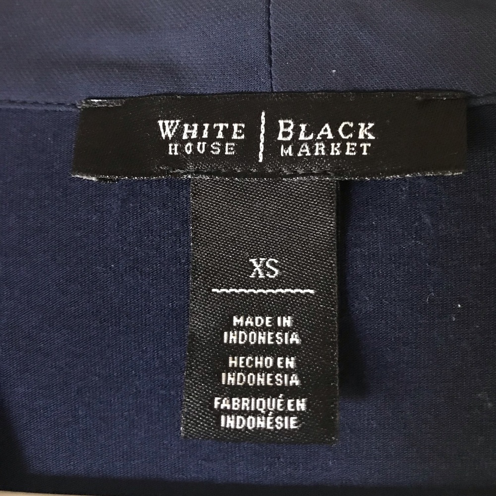 WHBM Navy Color Blouse - Picture 6 of 8
